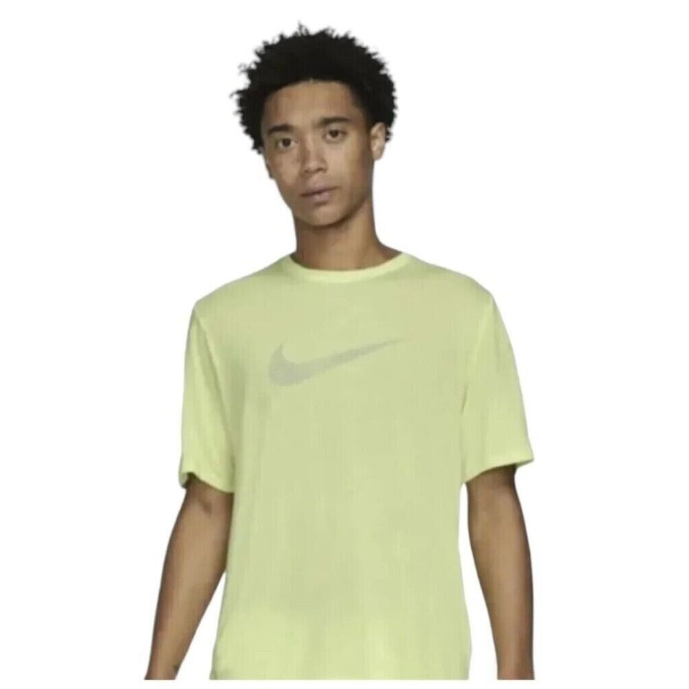 NWT‎ Nike Running Division Miler Yellow Logo T-Shirt Mens Size L Dr8766-736